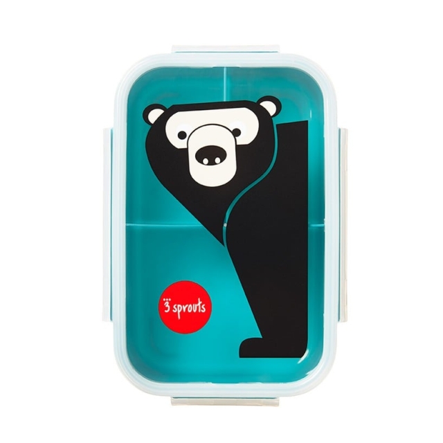3 Sprouts Bentolåda - Teal Bear