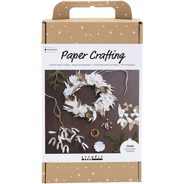 DIY Kit Craft Kit - Pappersarbete, vit, ljus natur, 1 förpackning (977700)