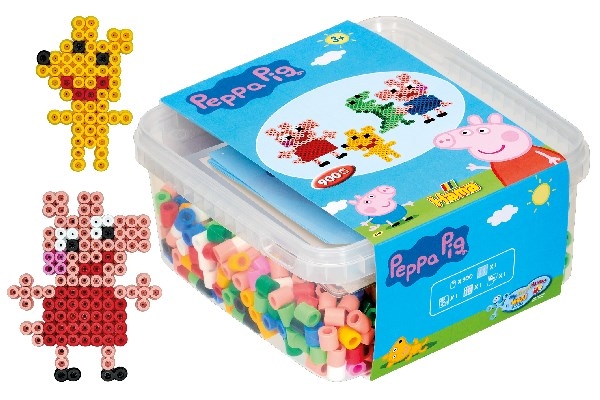 HAMA Beads Hama - Maxi Beads - Peppa Pig-pärlor och pärlplatta i hink (8750)