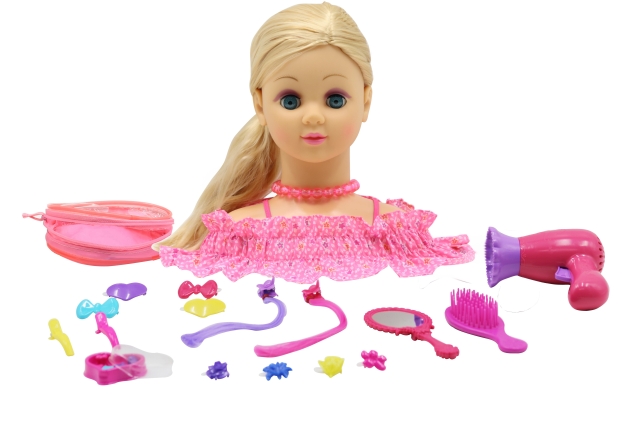 Happy Friend Hårstyling huvud blont hår (504404)