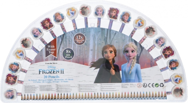 Disney Barnlicensiering - Disney Frozen - 20-pack pennor med suddgummi (017407020)