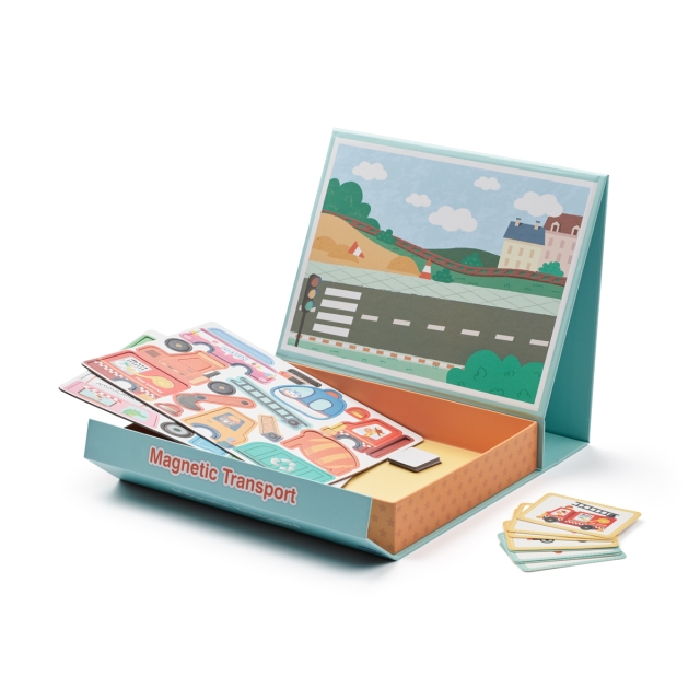 Small Wood - Magnetisk fordonsuppsättning med transportlåda (L20229)