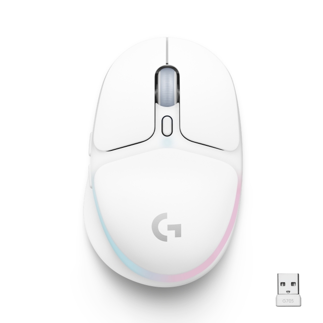 Logitech G705 - Trådlös spelmus - Off White