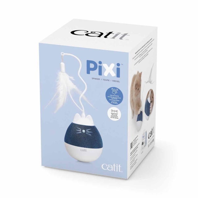 catit Pixi Spinner Vit & Blå - (787.0182)