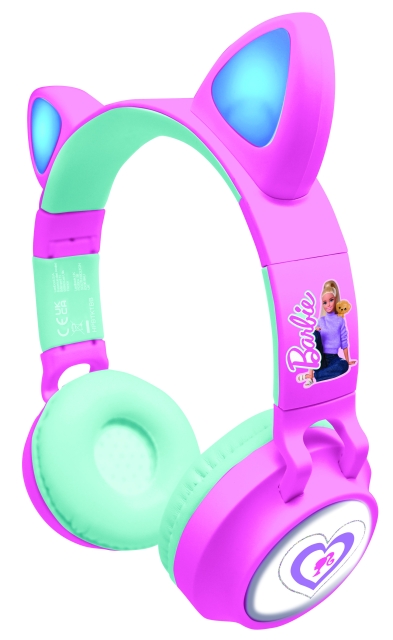 Lexibook Barbie Bluetooth hörlurar med ljus (HPBTKTBB)