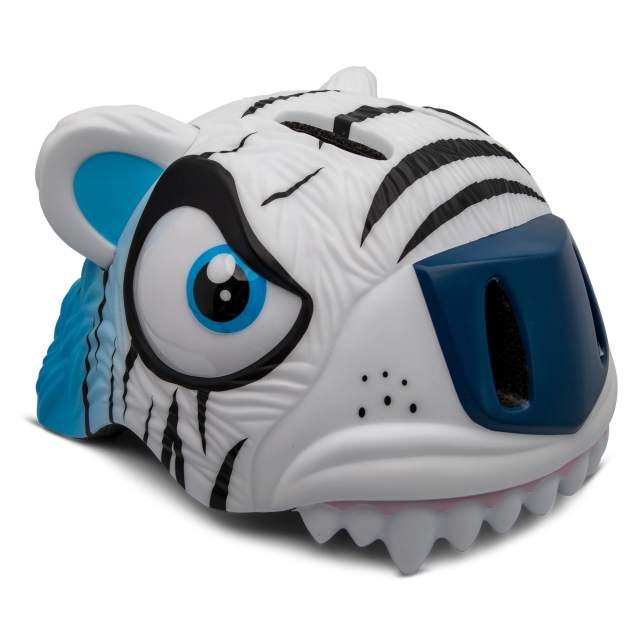 Crazy Safety Tiger Cykelhjälm - Vit (49-55cm) (100101-03-01)