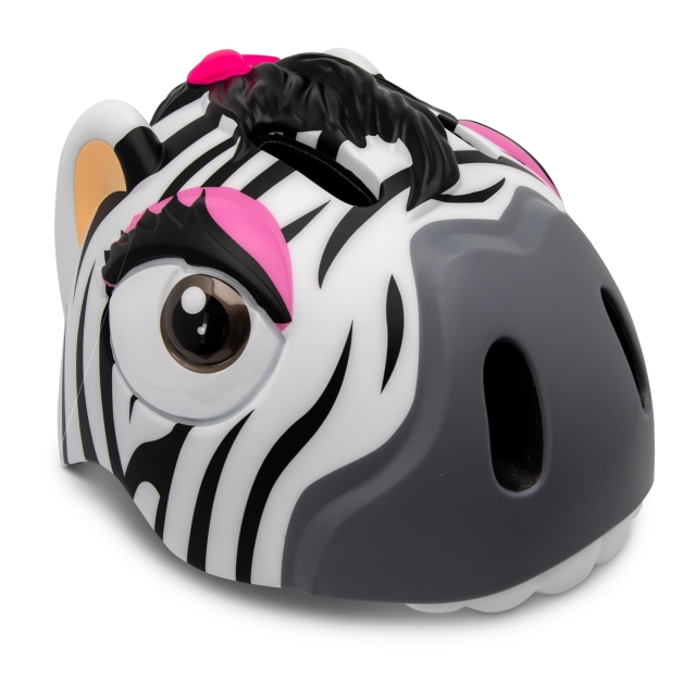 Crazy Safety Zebra Cykelhjälm - Svart/Vit (49-55cm) (100901-01-01)
