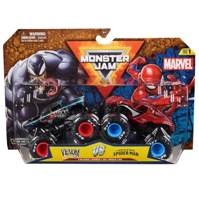 Monster Jam 1:64 Marvel 2-pack - Spider Man:Venom (6071942)