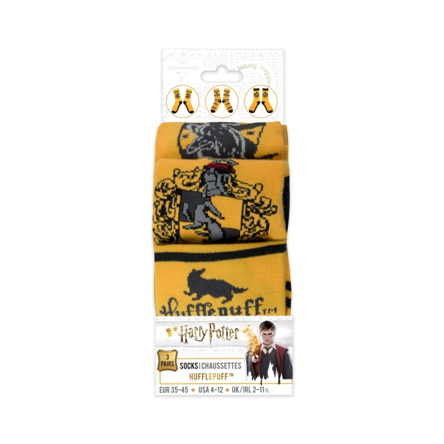 Harry Potter Hufflepuff - 3 par strumpor