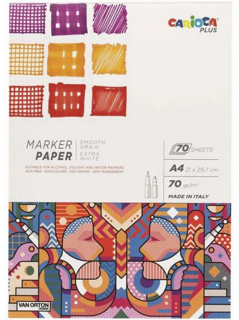 CARIOCA Plus - Markeringsblock 70g, A4, 70 sidor (809320)