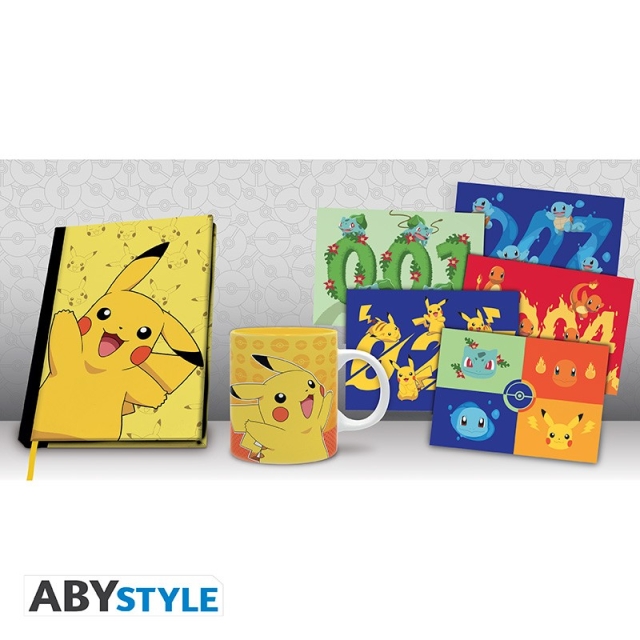 Abysse POKEMON - Pck A5 Anteckningsbok + Mugg320ml + Vykort Pikachu