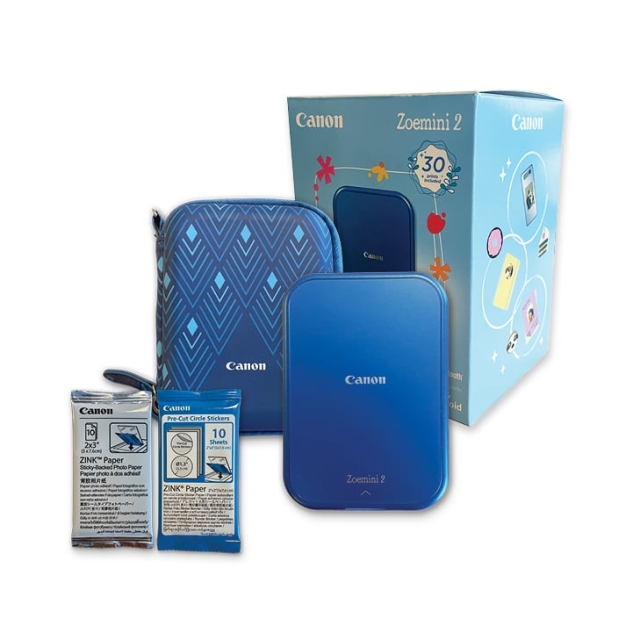 Canon Zoemini 2 Instant Mini Photo Printer Marinblå, inklusive fodral och papper
