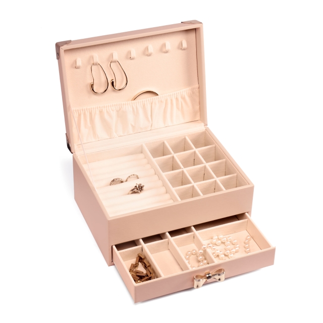 Gillian Jones Stort smyckeskrin med rosett - Rosa - Large