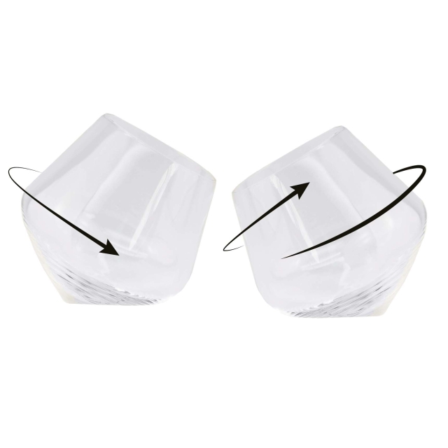 Winkee Rullande whiskeyglas - uppsättning om 2