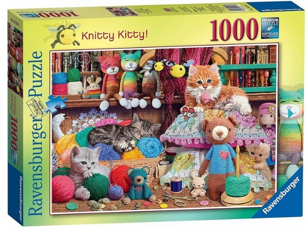 Ravensburger Pussel - Knitty Kitty, 1000 bitar (12000102)
