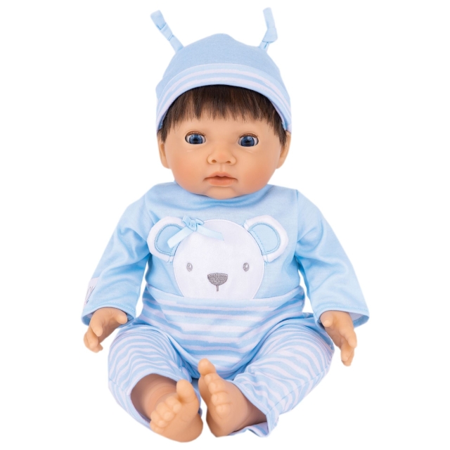 Tiny Treasure S - Blue Bear Doll  Brown Hair (30543)