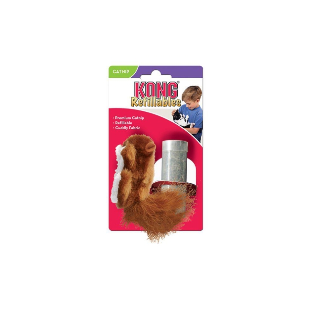 Kong Påfyllningsbar kattmynta Ekorre 10X5X2 Cm