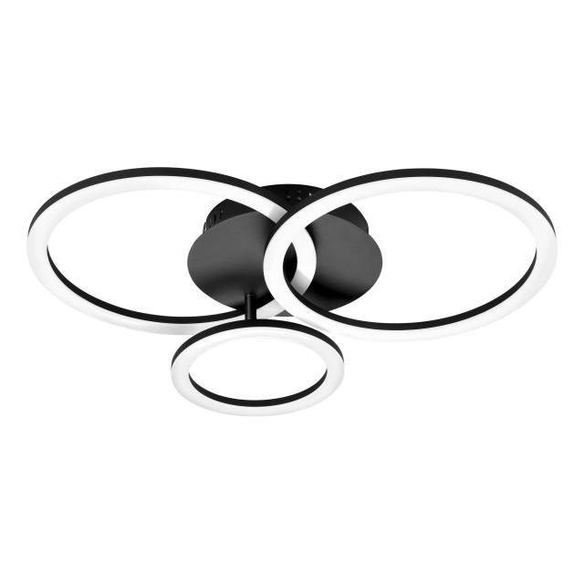 Eglo Paranday-Z taklampa m/cirklar svart 54,5x44,5 - TW - Zigbee, Bluetooth