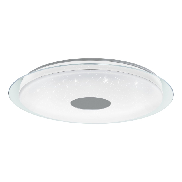Eglo Totari-Z taklampa krom och vit med kristalleffekt Ø77 - TW - Zigbee, Bluetooth