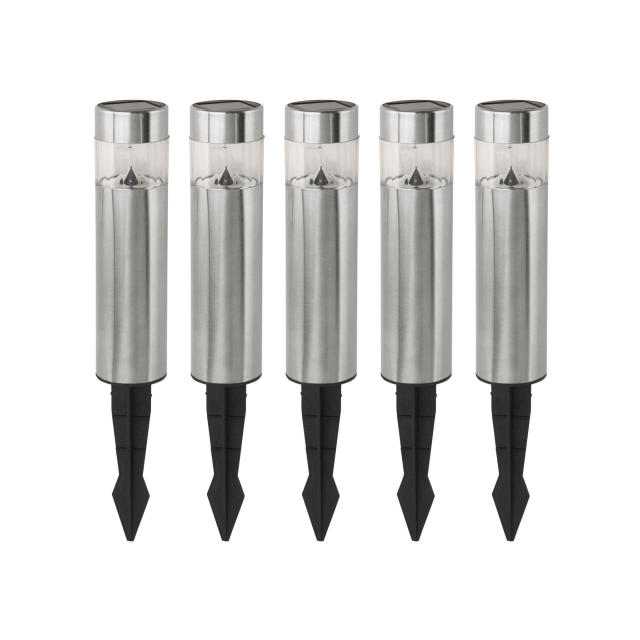 Eglo Solar Set 5L H200 RS - Rostfritt stål - 20 cm hög med 10 cm spik