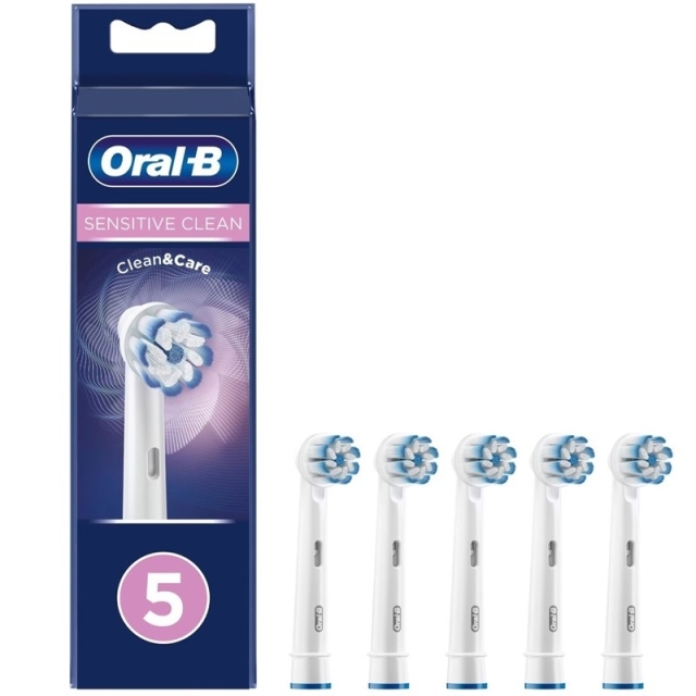 Oral B Sensitive Clean Toothbrush Head 5pc