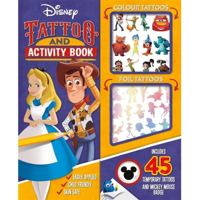 Disney Tattoo And Activity Book, Engelska