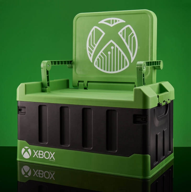 Numskull Officiell Xbox förvaringslåda för sovrum med hopfällbar stol
