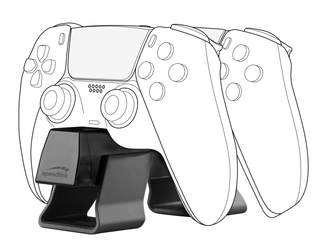 Speedlink TWINDOCK laddare för PS5, svart