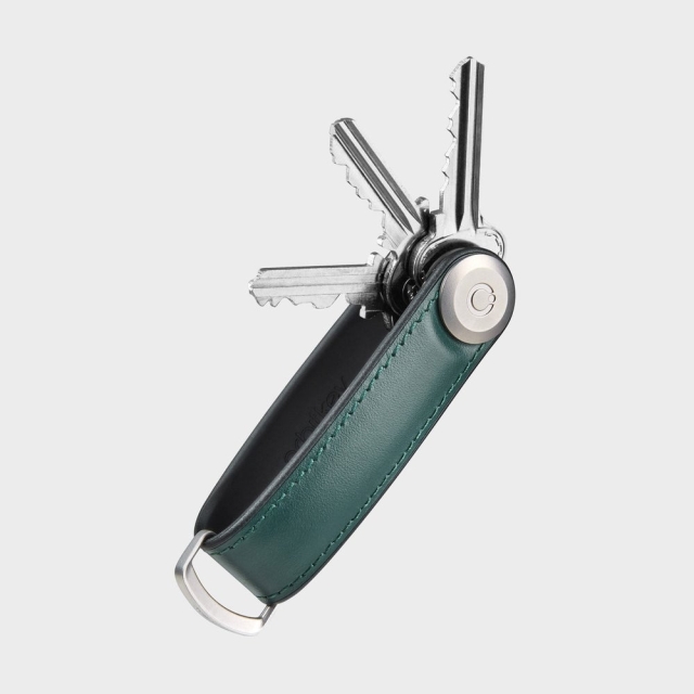 Orbitkey Nyckelhållare i hybridläder - tallgrön