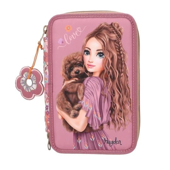 TOPModel Tredubbelt pennfodral FLORAL ( 0413055 )