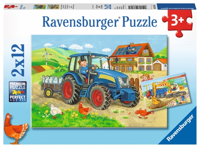 Ravensburger Hårt arbete 2x12p - 07616