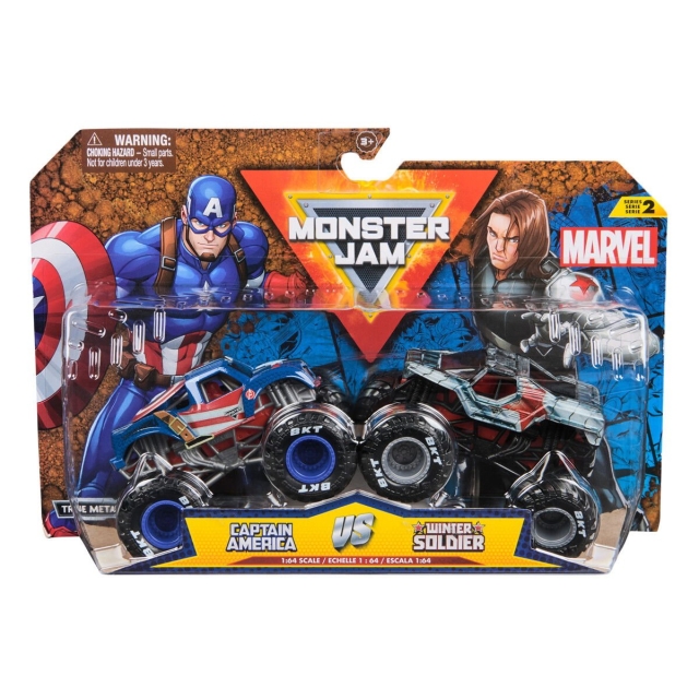 Monster Jam 1:64 Marvel 2-pack - Captain America vs. Winter Soldier