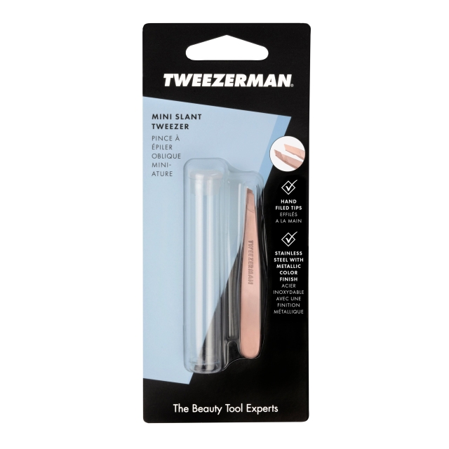 Tweezerman Mini slantpincett - roséguld