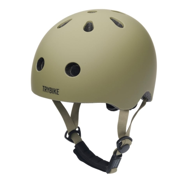 Trybike Retro Hjälm - Vintage Matt Grön - XS