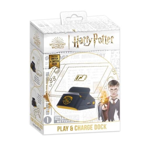 Trade Invaders Harry Potter-Nintendo Switch-2 i 1 Docka och Stativ-Svart Hogwarts