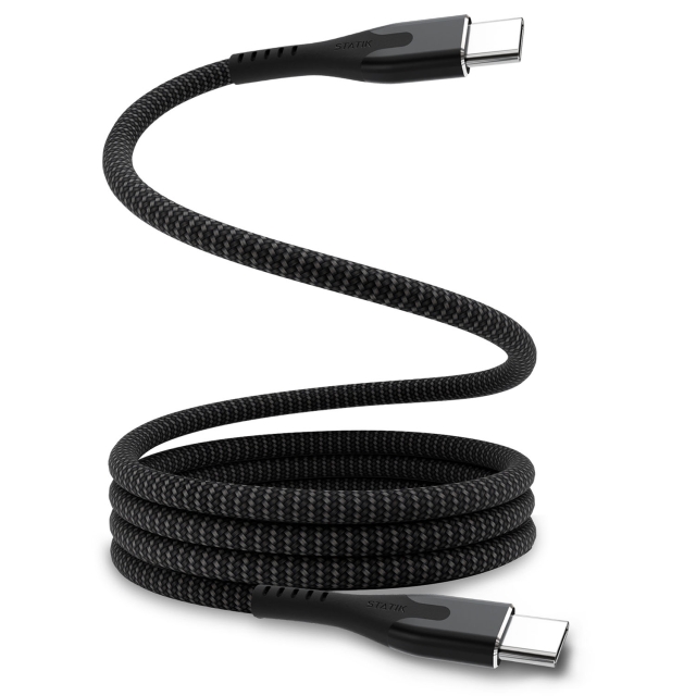 STATIK Magnetisk Kabel Magstack Pro USB-C Till USB-C Svart 1m