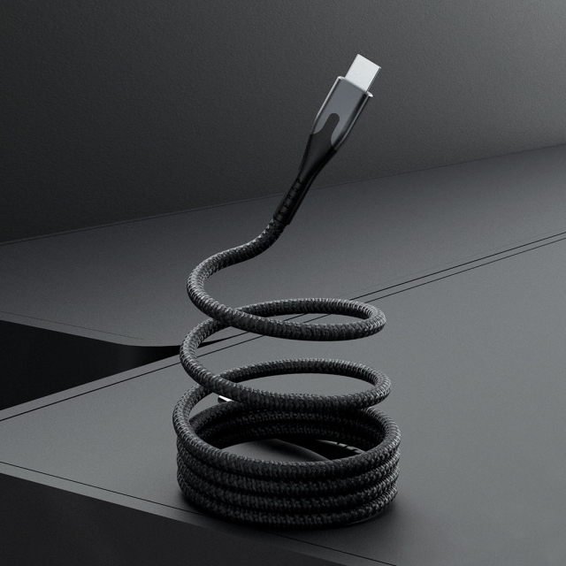 STATIK Magnetisk Kabel Magstack Pro USB-C Till USB-C Svart 2m