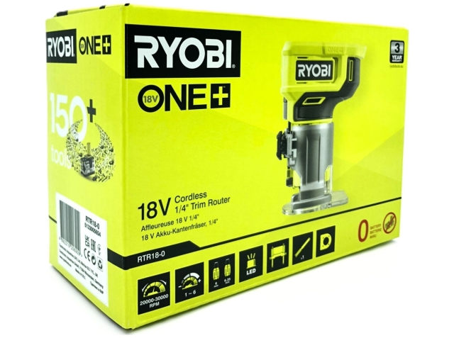 HANDÖVERFRÄS RYOBI RTR18-0 ONE+ 18V UTAN BATTERI