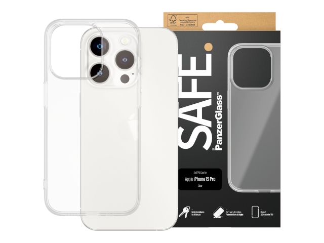 PanzerGlass SAFE. by PanzerGlass Skal till Apple iPhone 15 Pro, Transparent