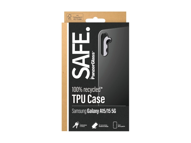 PanzerGlass SAFE. by PanzerGlass Skal till Samsung Galaxy A15, A15 5G, Svart