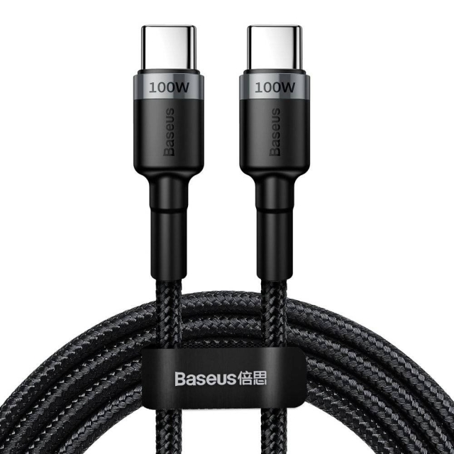 Baseus Cafule USB-C til USB-C kabel 100W 2m grå/svart