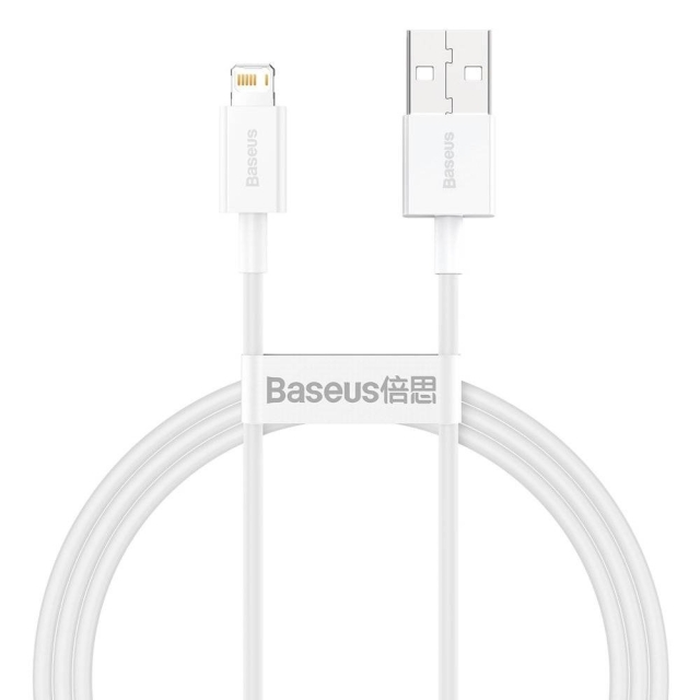 Baseus USB 2.0 til Lightning kabel 1.5m vit