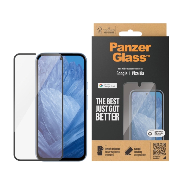 PanzerGlass Skärmskydd Pixel 8A Ultra-Wide Fit, Transparent