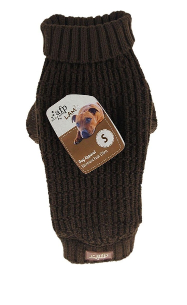 AFP All For Paws - Stickad hundtröja Fishermans Brown M 30.5CM - (632.9134)