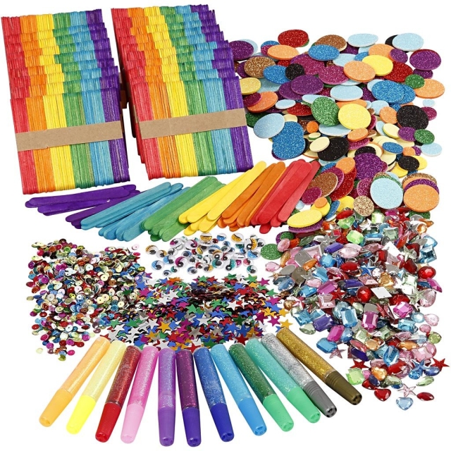Creative Toys DIY-kit - Glitter & träpinnar Mega Set (97435)