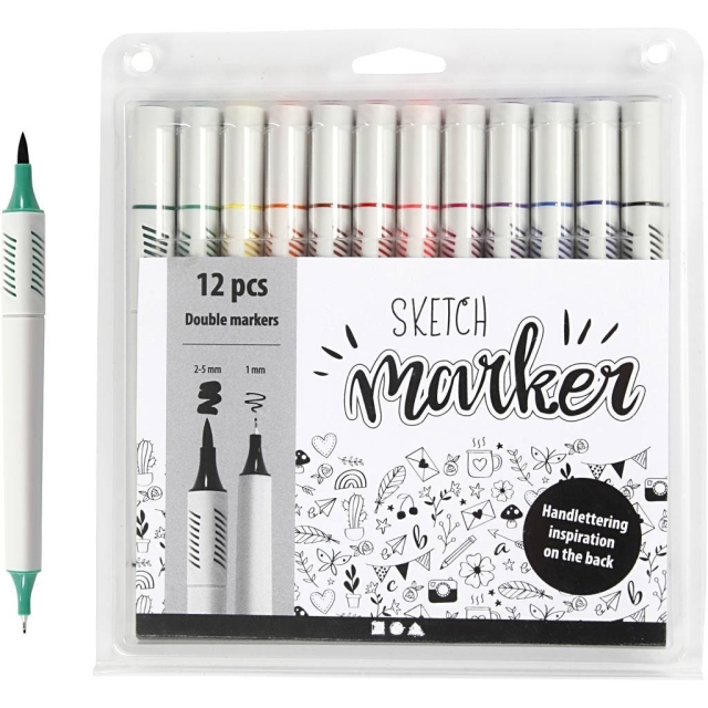 Creative Toys Sketch Marker - Standardfärger 12 st (37382)