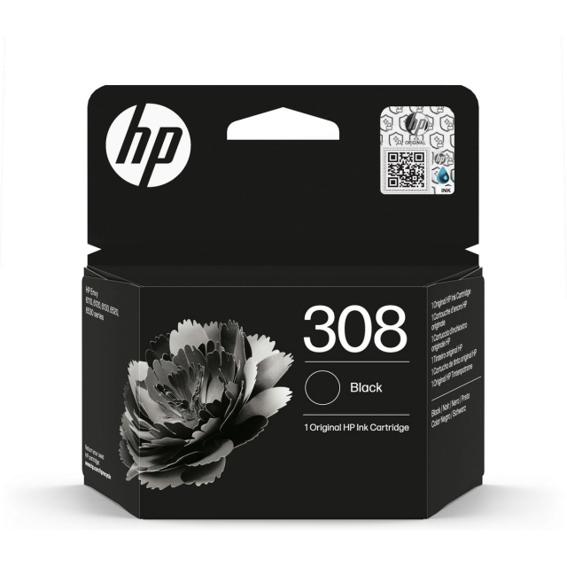 HP Bläck 7FP21UE 308 Svart
