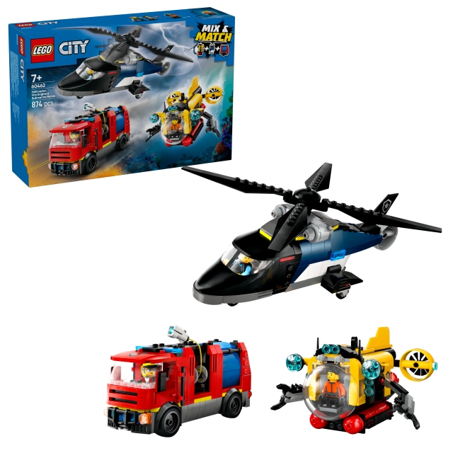 LEGO LEGO City - Helikopter, brandbil och ubåt (60462)