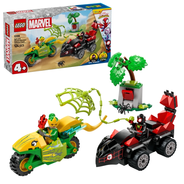 LEGO Spidey - Snurr och elektro Dinosaurie Fordonsjakt (11198)