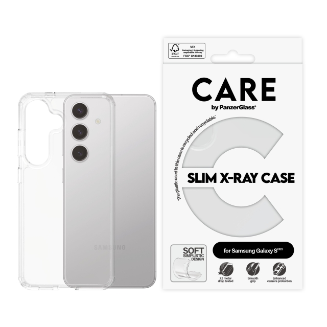 PanzerGlass CARE by PanzerGlass - Moderiktigt fodral Transparent X-Ray Soft Basic Samsung Galaxy S25